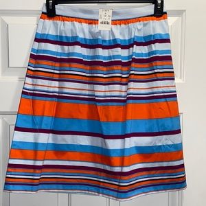 NWT- J Crew Striped Skirt